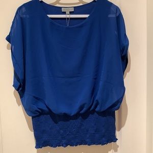 NWT. Joseph A blue shirt